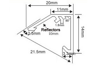 (image for) V Style LED Aluminium Extrusion LED Aluminum Channel 1.5 meter(59.1inch) with Reflector